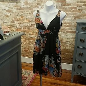 Crepe Floral Summer Dress